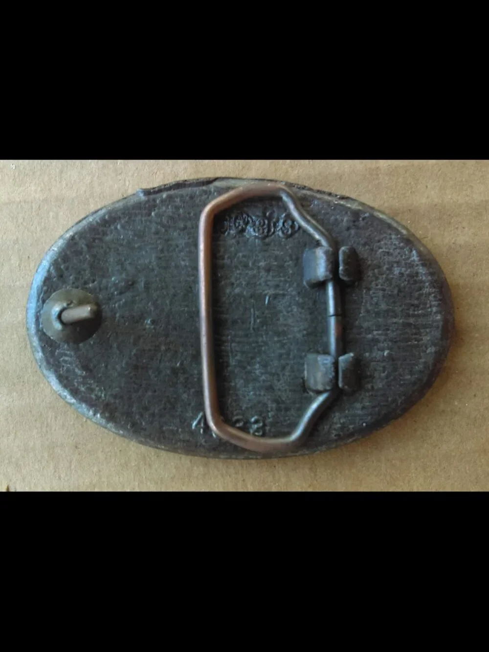 Vintage Freemason Masons Masonic Aged Brass Belt Buckle 1970s